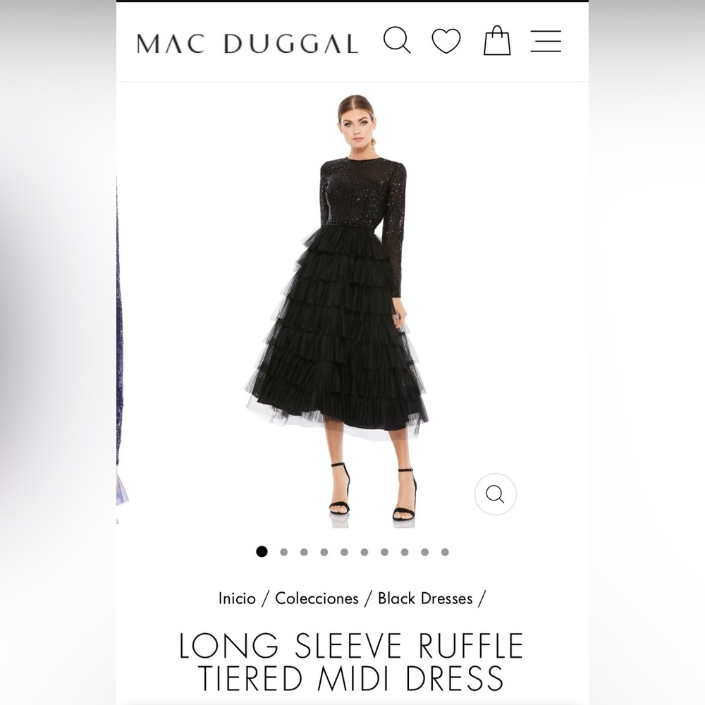 New dress Mac Duggal, size 2, color black